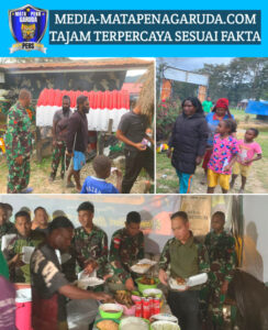 Tasyakuran Naik Pangkat Satgas Yonif 521 Berbagi Kebahagiaan dengan Masyarakat