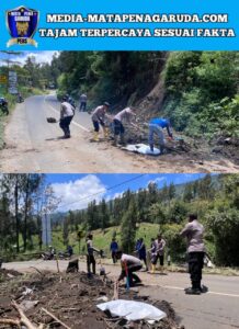 Aksi Cepat Tanggap Polres Probolinggo Tangani Tanah Longsor di Jalur Bromo