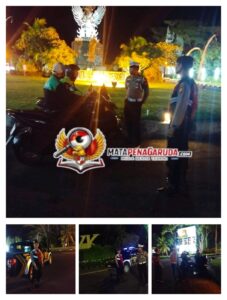 Tekan Potensi Gangguan malam hari Polsek Kuta Selatan Gelar Patroli Barcode dan Blue Light Subuh