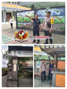 Sambangi SD Saraswati 6 Denpasar, Bhabinkamtibmas Sumerta Kaja Tekankan Peningkatan Sistem Keamanan