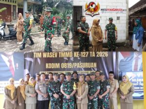 Tim Wasev Tinjau Lokasi TMMD Ke-127 Kodim 0819/Pasuruan di Desa Wonosari