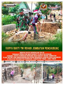 Wujud Nyata Kepedulian TNI AD Terhadap Kesulitan Masyarakat di Wilayah Kodim 0811/Tuban