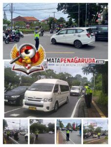 Ops Keselamatan Agung 2026, Polisi Tertibkan Arus Lalu Lintas di Titik Rawan Kuta Selatan