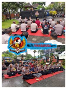 Jaga Keseimbangan Spiritual, Polsek Dentim Gelar Persembahyangan Rahina Purnama di Pura Kerti Buana