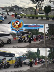 Ops Ketupat Agung 2026, Personel Polsek Densel Lakukan Pengaturan Lalu Lintas di Simpang Matahari Sanur