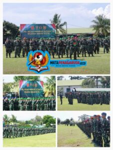 ANGGOTA KORAMIL 411-04/TMJ, KODIM 0411/KM, HADIR DAN IKUTI GELAR APEL SIAGA 1 DI LAPANGAN SATLOG KODAM XXI/RADIN INTENLAMPUNG