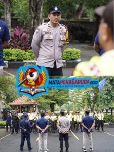 Apel Pagi di GKN, Bhabinkamtibmas Sumerta Kelod Diundang Berikan Pembekalan Kamtibmas kepada Satpam