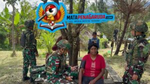 TNI Hadir di Tengah Masyarakat, Satgas Yonif 521/DY Laksanakan Binter Komsos di Distrik Napua