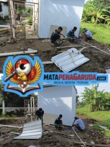 Terik Tak Halangi Prajurit dan Warga Wonosari Rampungkan MCK Program TMMD 127