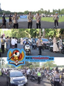 Kapolresta Denpasar Pantau Pengamanan Sholat Idul Fitri di Lapangan Renon, Ratusan Jamaah Khusyuk Beribadah