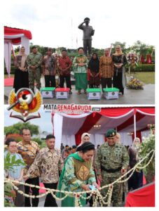 Pangdivif 2 Kostrad Resmikan Patung H.M. Soeharto di Brigif 6/TSB