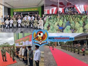 PANGDAM XXI/RADIN INTEN BERSAMA ULAMA DAN MASYARAKAT MELAKSANAKAN SILATURAHMI, HALAL BIHALALDI MAKODIM 0411/KMLAMPUNG TENGAH