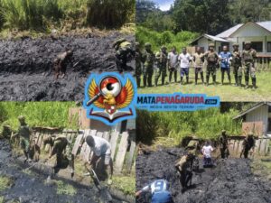 Binter Peduli Lingkungan, Satgas Yonif 521/DY Bersama Warga Gelar Aksi Bersih di Distrik Kurima, Yahukimo