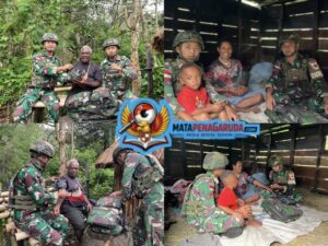 Hadir Untuk Negeri, Satgas Yonif 521/DY Berikan Pelayanan Kesehatan di Distrik Kelila