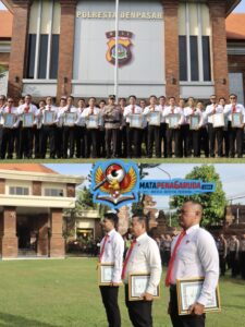 Kapolresta Denpasar Beri Penghargaan Personel Berprestasi, Dorong Semangat Ungkap Kasus dan Inovasi