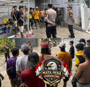Sambang Kamtibmas di Proyek Villa, Polsek Denpasar Barat Ajak Pekerja Jaga Keamanan Lingkungan