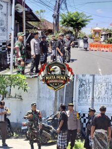 Bhabinkamtibmas Bersama Unsur Terkait Amankan Prosesi Pengabenan di Sumerta Kelod