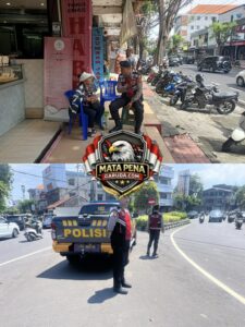 Patroli Dialogis Sat Samapta Polresta Denpasar Sambangi Pertokoan Emas, Cegah Gangguan Kamtibmas dan C3