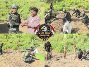 Pendampingan Warga Bercocok Tanam dan Merawat Kebun, Satgas Yonif 521/DY Gencarkan Binter TNI di Distrik Eragayam