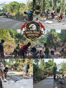 Progres Pengecoran Jalan TMMD Ke-128 Capai 85 Persen