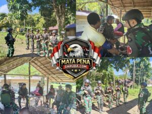 Satgas Pamtas Kewilayahan Yonif 410/ALG Pos Teluk Etna Laksanakan Yankesling dan Berikan Edukasi Kesehatan Kepada Masyarakat Kampung Ururu