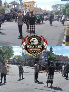 Bhabinkamtibmas Bersama Babinsa dan Unsur Desa Adat Amankan Upacara Pengabenan di Banjar Batanbuah