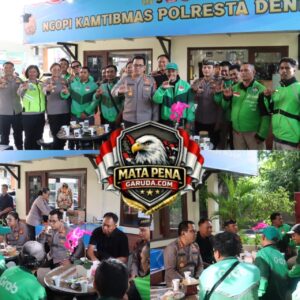 Kapolresta Denpasar Kembali Gelar Ngopi Kamtibmas Bersama Komunitas Ojol, Bahas Titik Rawan Kemacetan