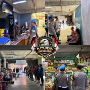 Jelang Galungan dan Kuningan, Polsek Denpasar Barat Intensifkan Patroli Kamtibmas di Pasar Badung