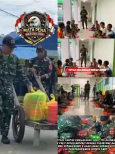 Satgas Yonif 123/Rajawali dan Puskesmas Basim Bagikan Makanan Bergizi untuk Ibu Hamil dan Balita di Kampung Basim