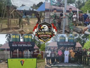 Presiden RI dan Kepala Staf Angkatan Darat Hadir untuk Rakyat,Melalui Satgas Yonif 123/Rajawali Bangun Sumur Bor di Gereja Katolik Paroki Hati Kudus Yesus Agham di kecamatan Mambioman Bapai Kabupaten Mappi