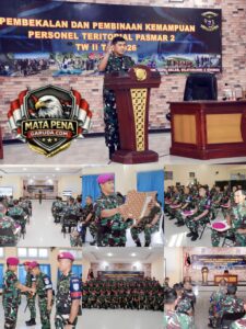 Tingkatkan Profesionalisme Teritorial, Danpasmar 2 Bekali Prajurit dengan Wawasan Strategis