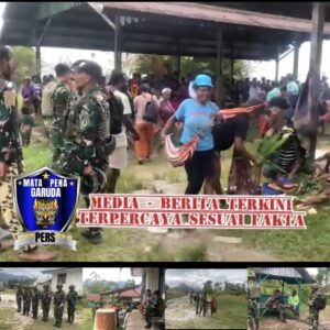 Perkuat Hubungan Dengan Masyarakat Sekitar Penugasan, Satgas Pamtas Yonif 645/GTY Laksanakan Anjangsana