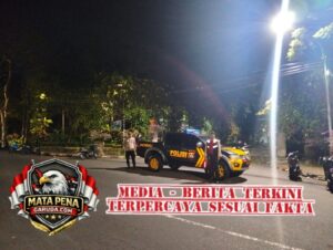 Cegah Gangguan Kamtibmas, Polsek Denpasar Utara Tingkatkan Kegiatan Patroli Malam