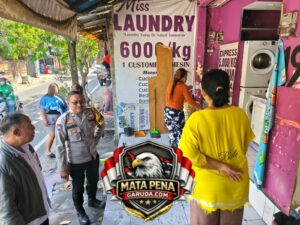 Polsek Dentim Datangi TKP Kebakaran Mesin Pengering Laundry di Dangin Puri Kelod