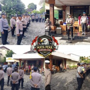 Pastikan Kesiapan Personel, Kapolsek Dentim Gelar Apel Pengamanan Gapura Agung dan PKB ke-XLVIII