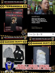 VIRAL! Polsek Kuta Amankan Pelaku Penganiayaan Pedagang Warung di Tuban