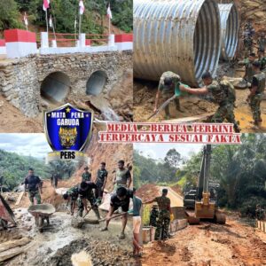 Kodim 0211/Tapanuli Tengah Rampungkan Pembangunan Jembatan Aramco di Desa Sait Kalangan II