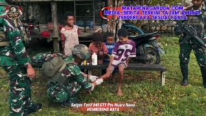 ‎Satgas Yonif 645 GTY Pos Muara Nawa Melaksanakan Kegiatan Teritorial Ke Rumah Masyarakat.