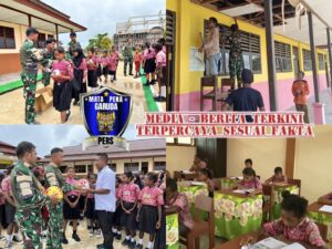 Satgas Yonif 410/Alugoro Rehabilitasi SD Inpres Stenkool 3, Wujud Nyata Kepedulian TNI terhadap Pendidikan di Papua