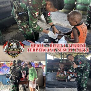 ‎Satgas Pamtas Yonif 645/GTY Laksanakan Anjangsana dan Pemberian Sargal di Distrik Elelim