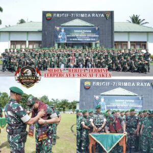 Pangdam I/BB Kunjungi Brigif 7/Rimba Raya, Ingatkan Prajurit selalu Bersyukur, Disiplin, dan Bijak Bermedia Sosial