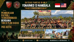 Jaga Kedaulatan Batas Negara, TNI dan TDM Resmi Buka Patroli Terkoordinasi Seri 1 Tahun 2026 di PLBN Badau