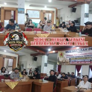 Kawal Transparansi Pengelolaan Dana Desa, Bhabinkamtibmas Sumerta Kauh Hadiri Musdes APBDes Semester I 2026