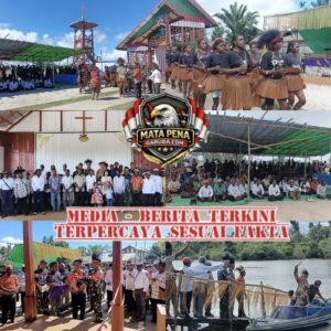 Satgas Yonif 123/Rajawali Pos Khaibar Waspada Bersama Masyarakat Resmikan Gereja Reformasi Hermon Amazu