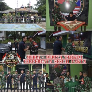 Satgas Pamtas RI-Malaysia Yonarmed 19/Bogani Terima Kunjungan Kabid P2 Kanwil Bea Cukai Kalbar di Pos Gabma Kotis