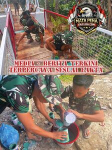 Bakti TNI untuk Rakyat Berbuah Nyata, Jembatan Gantung Sungai Sowu Segera Rampung